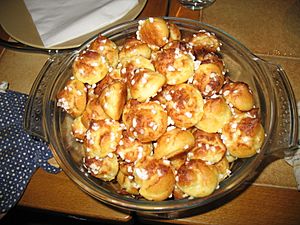 Home-made chouquettes