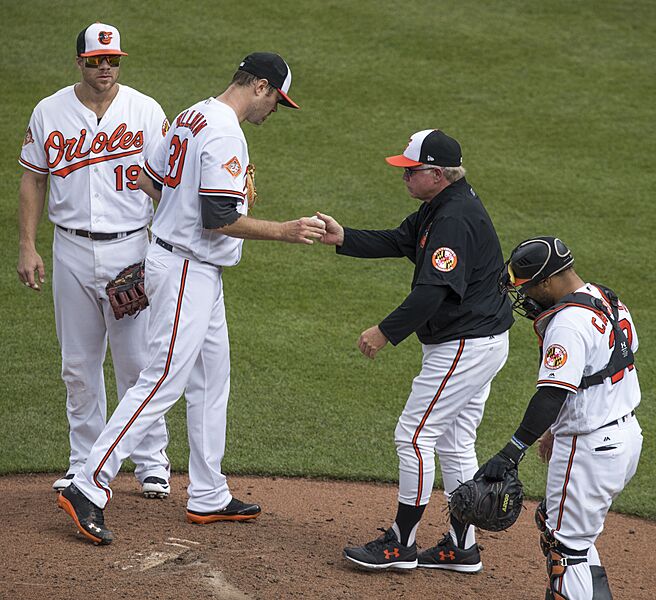 Chris Tillman, Buck Showalter (36615791150)