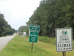 Climax City sign