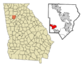 Cobb County Georgia Incorporated and Unincorporated areas Powder Springs Highlighted