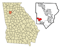 Location in Cobb County and the state of Georgia