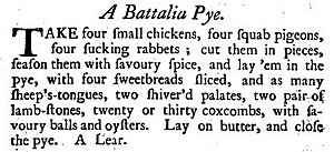 Compleat Housewife - A Battalia Pye