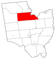 Map highlighting Corinth's location within Saratoga County.