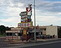 Davies' Chuck Wagon Diner & sign, SW corner
