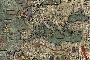A part of the Catalan Atlas by Cresques Abraham and his son Jehuda Cresques