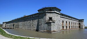 Fort Delaware Pea Patch Island Showing Moat in 2011