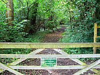 Gateway and path, Lower Woods Nature Reserve - geograph.org.uk - 486862.jpg