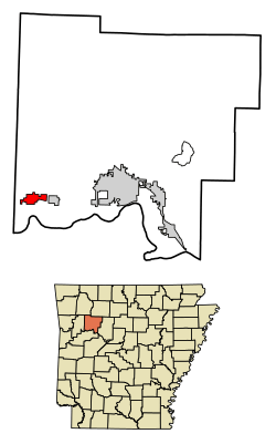 Location of Coal Hill in Johnson County, Arkansas