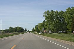 Looking north in downtown Landstad