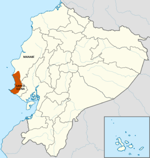 Map showing the extent of the Valdivia culture