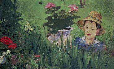 Manet Boy in Flowers Jacques Hoschede