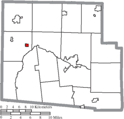 Location of McGuffey in Hardin County