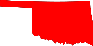 Map of Oklahoma highlighting Oklahoma County