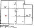 Map of Paulding County Ohio Highlighting Payne Village