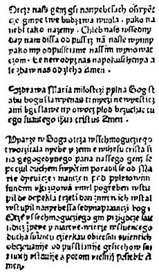 Modlitwy drukowane po polsku w r. 1475