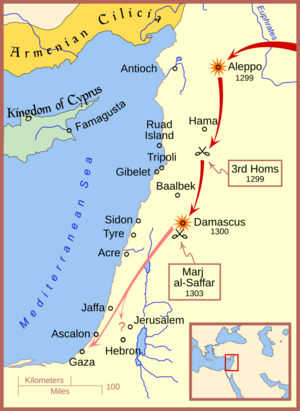 Mongol raids into Syria and Palestine ca 1300