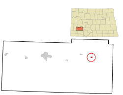 Location of Richardton, North Dakota