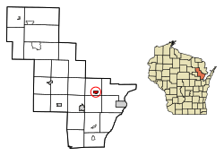Location of Lena in Oconto County, Wisconsin.