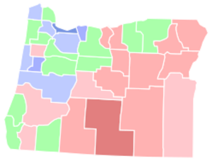 Oregon party registration by county