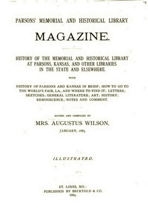 Parsons' Memorial and Historical Library Magazine, 1885