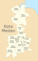 Peta Lokasi Kecamatan Kota Medan
