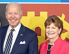President Joe Biden and Senator Jeanne Shaheen