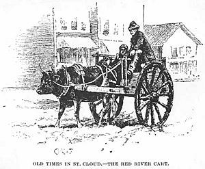 Red River cart in Saint Cloud, Minnesota