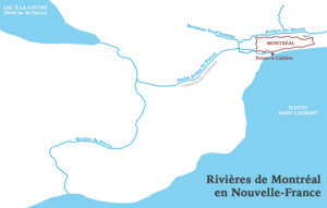Rivieres de Montreal vers 1700