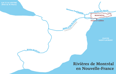 Rivieres de Montreal vers 1700