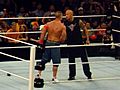 Rock and Cena shake hands