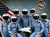 STS-61C gag crew photo