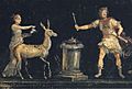 Scene of sacrifice in honour of Diana. Fresco from the triclinium of House of the Vettii in Pompeii