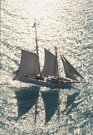 Schooner Western Union returning to Key West, Florida