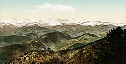 Snowy Range from Bellvue, Colorado, ca. 1902