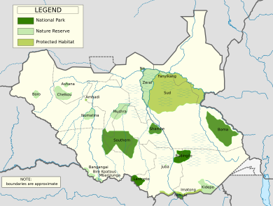South Sudan protected areas