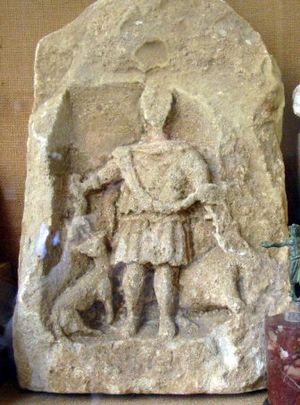 Stone relief from Chedworth Roman Villa