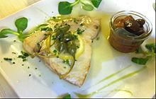 Swordfish in piccata sauce
