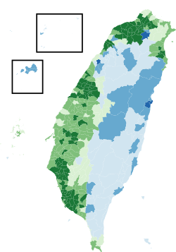 Taiwan presidential election map detailed 2020