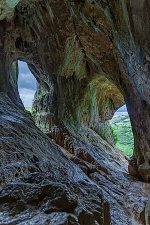 Thors cave, view from inside