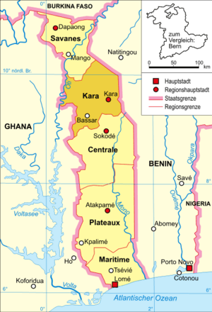Togo-karte-politisch-kara