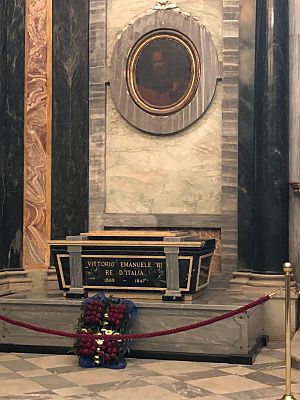 Tomba di Vittorio Emanuele III al Santuario di Vicoforte nella cappella di San Bernardo 