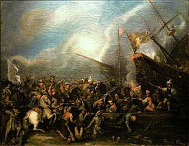 Turgut Reis landing on Malta by Eugenio Caxes 1575 1634