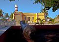 Vista desde el parque del Faro de Sisal; Hunucmá, Yucatán