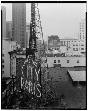WEST ELEVATION, SIGN ON ROOF - City of Paris Dry Goods Company, Geary and Stockton Streets, San Francisco, San Francisco County, CA HABS CAL,38-SANFRA,135-24