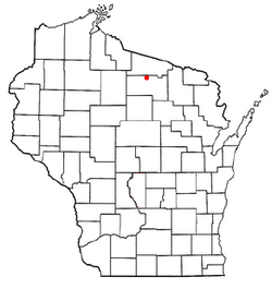 Location of Woodruff, Wisconsin