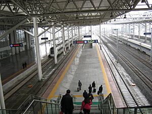 Wenzhounan Railway Station platform, 2012-02-11