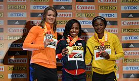Women 60m podium Portland 2016