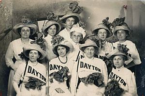 Women from Woman's Suffrage Association of Montgomery County and Dayton in 1912