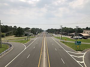 2021-07-21 11 35 20 View east along U.S. Route 322 (Black Horse Pike) from the overpass for New Jersey State Route 54 (12th Street) in Folsom, Atlantic County, New Jersey