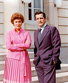 Adolfo Suárez y su esposa, Amparo de Illana en el Palacio de la Moncloa. Pool Moncloa. 19 de septiembre de 1979